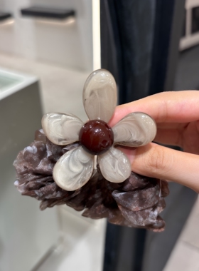 A0631 韩系碎花朵发圈女高级感扎头发绳丸子头皮筋头绳头花发饰夏