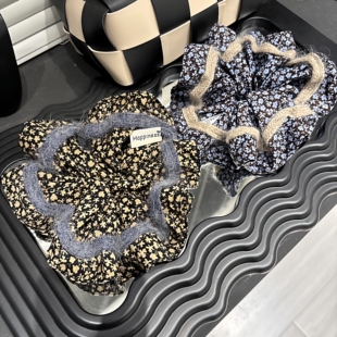 E5108 气质马尾皮筋弹力耐用头绳 韩国高级印花大肠发圈女2025新款