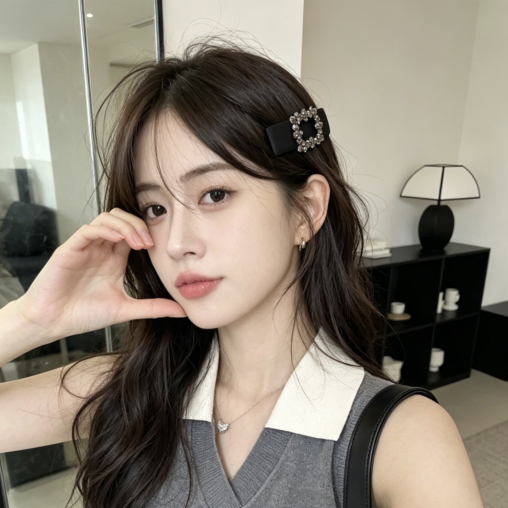 A0078 韩系气质镶钻bb 夹方钻掰掰夹边夹侧边夹刘海夹女