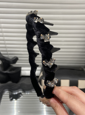 E3947 编织波浪发箍甜美轻奢不卡头蓬松气质带齿梳防滑设计感发箍