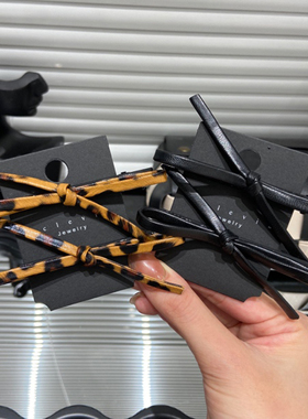 E3820 蝴蝶结发夹气质黑咖色甜酷侧边夹刘海夹发卡边夹发饰头饰