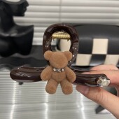 E5000 复古小熊10公分抓夹女高级2025新款 后脑勺鲨鱼夹半扎发饰女