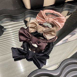 E5060 扎马尾头绳高弹力女 韩系可爱高弹力蝴蝶结小肠发圈2025新款