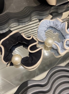 E5265 秋冬木耳边珍珠小肠发圈2026高级感丸子头扎头发大肠头绳女