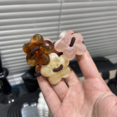 醋酸彩色花花发绳韩系浪漫少女简约时尚 日常百搭经典 细发圈E0664