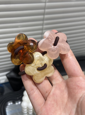 醋酸彩色花花发绳韩系浪漫少女简约时尚日常百搭经典细发圈E0664