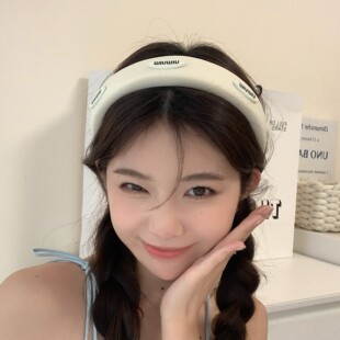 简约MIN字母发箍海绵高颅顶宽边遮发缝夏季百搭大气2023年E0896
