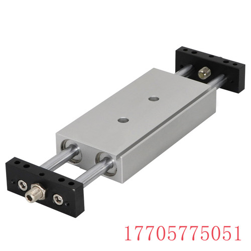 STMB STMS 25X25/50/75/100/滑台双杆双轴双出导轨气缸可调行程