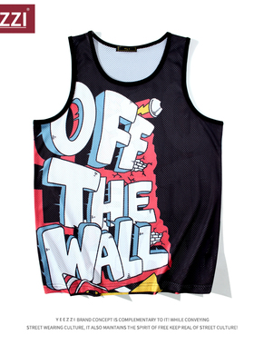 OFF THE WALL美式速干宽松夏季背心定制运动健身坎肩休闲无袖网眼
