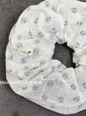韩系白色碎花大肠发圈女大号丸子头扎头发头绳感发饰“质朴白花”