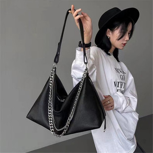 百搭链条大容量托特包女手提包女包单肩包大包腋下包 时尚 秋季 新款
