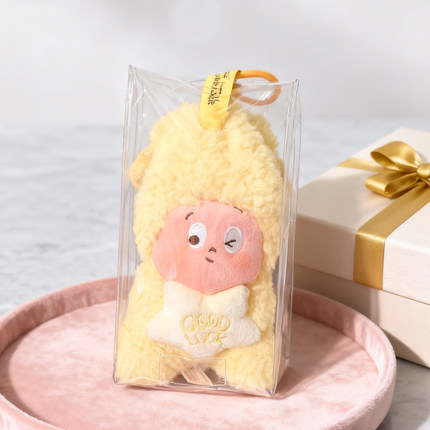 星星人保护套透明泡泡玛特防尘罩外出展示15cm毛绒玩偶挂件遛娃包