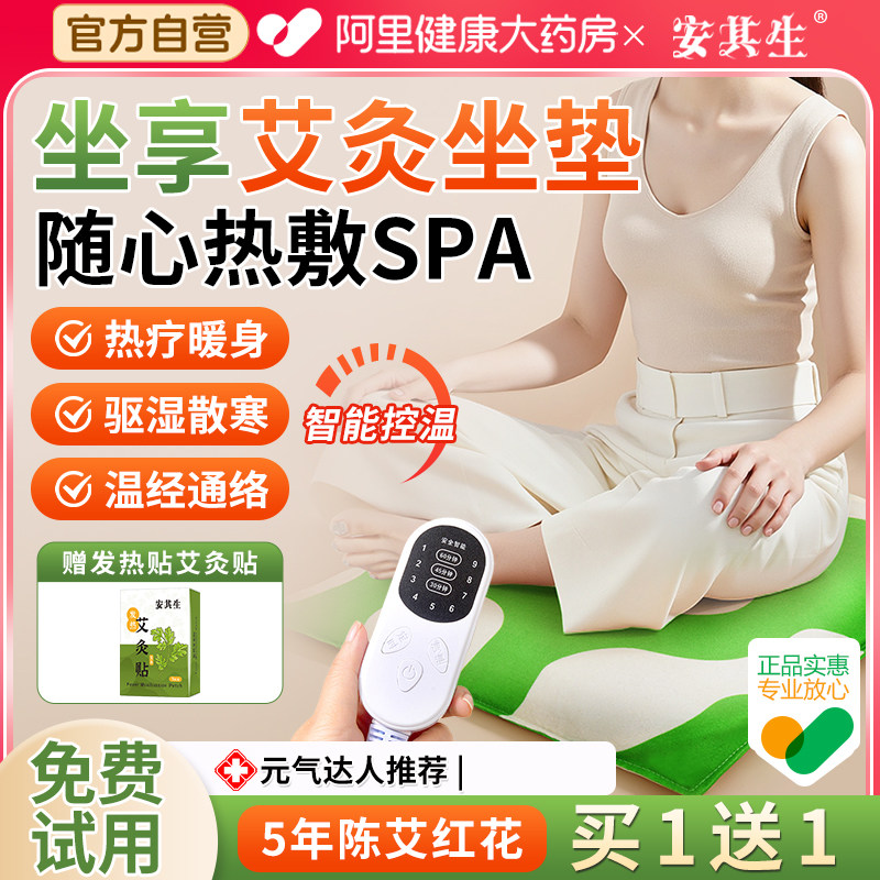 艾灸坐垫电加热陈艾绒艾草热敷包办公室发热毯艾蒿臀部屁股座垫子