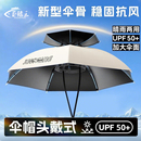 伞帽头戴式 钓鱼遮阳伞斗笠采茶伞防晒折叠头顶雨伞 雨伞户外便携式