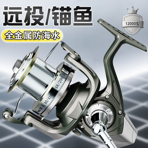 金属纺车轮路亚矶钓锚鱼轮渔线轮