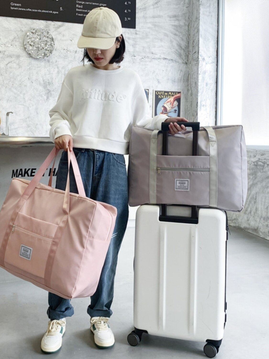TRAVEL TRAVEL TRAVEL BAG LUGGAGE BAG CAN BE SET TROLLEY CASE LARGE-CAPACITY FOLDABLE TRAVEL BAG LUGGAGE BAG SUITCASE