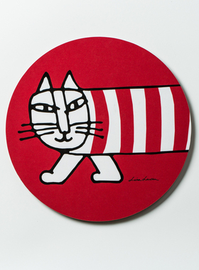 瑞典 Lisa Larson 手工木制锅垫 圆形餐垫  21CM 现货