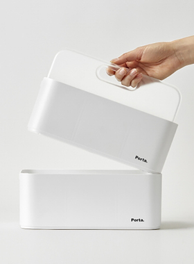 韩国SYSMAX Porta桌面玄关收纳盒储物盒文具ins美妆收纳置物盒