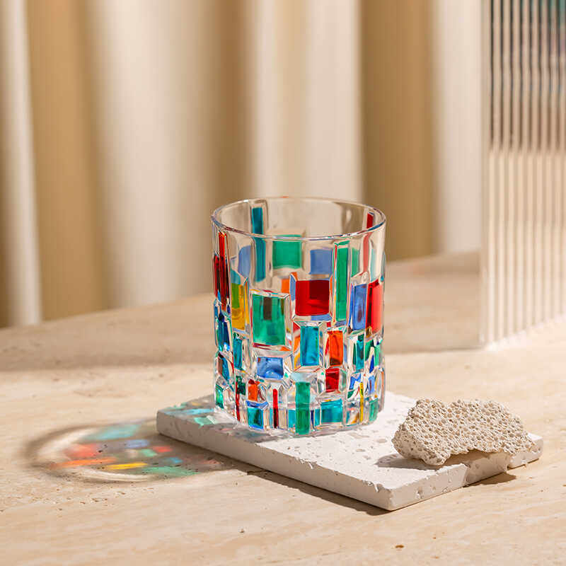 意大利进口水晶玻璃杯威尼斯手工酒杯无铅玻璃水杯330ml冷水杯