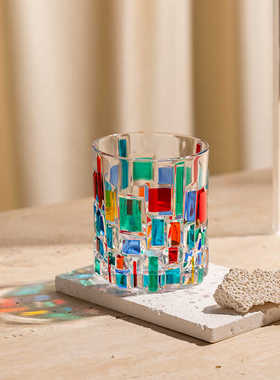 意大利进口水晶玻璃杯威尼斯手工酒杯无铅玻璃水杯330ml冷水杯