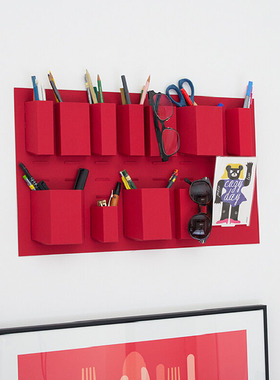 韩国TUNAPAPER粘贴式纸质收纳盒免打孔整理盒储物盒门后收纳袋