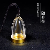 防水精美佛像嘎乌盒金豆豆透明盒子擦擦亚克力玻璃可打开吊坠项链