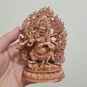 纯铜精工六臂玛哈嘎拉护法佛像