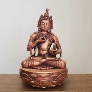 尼泊尔工艺纯铜大慈金刚萨埵佛像扎纳巴扎尔摆件居家供奉车载摆件