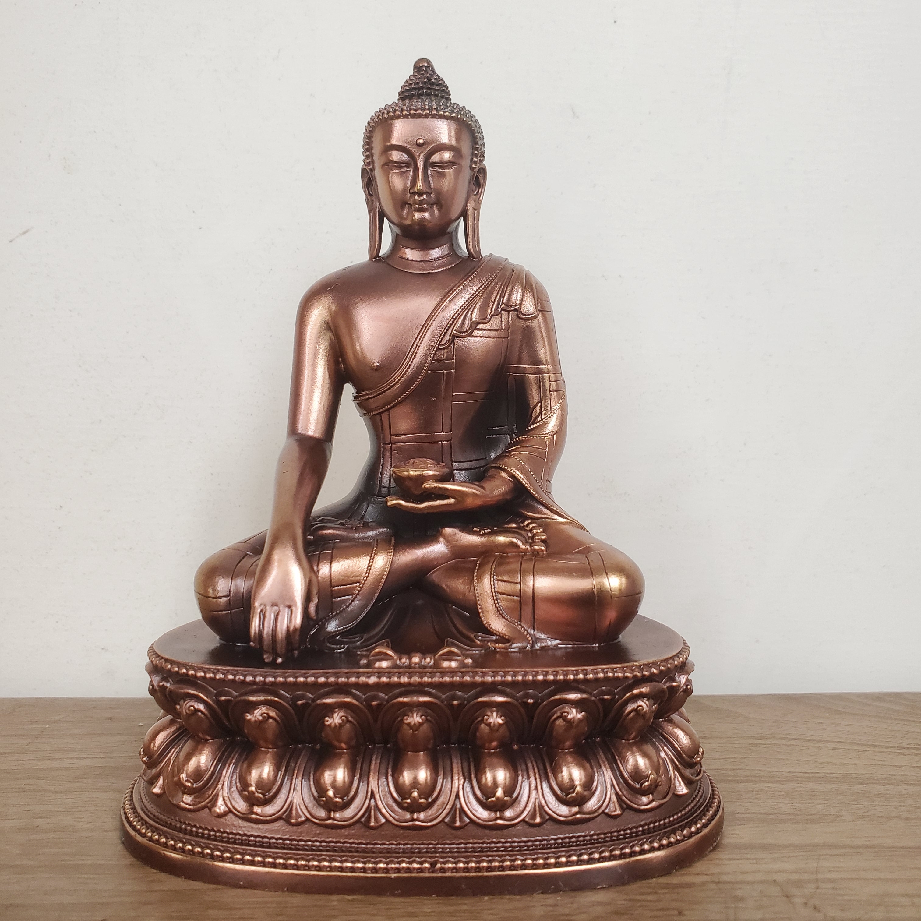 尼泊尔工艺藏传纯铜释迦牟尼佛像四寸车载家居供奉摆件