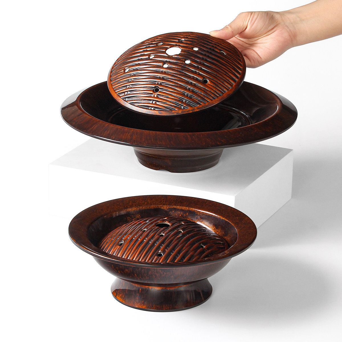 祥源美密胺餐具盘子圆形火锅食材摆盘餐厅饭店干冰海鲜刺身配菜盘,餐饮具,盘,淘宝优惠券,粉丝福利购,淘宝优惠卷