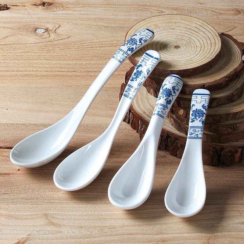 祥源美密胺餐具勺子创意复古饭勺餐厅饭店青花瓷汤勺调羹小勺子,餐饮具,调羹/饭勺,淘宝优惠券,粉丝福利购,淘宝优惠卷