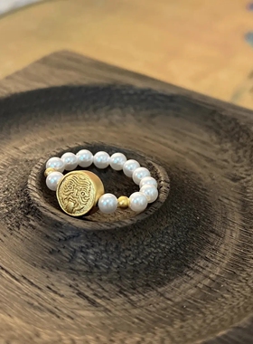 铜合金仿珍珠戒指 《扎基拉母●小小扎》