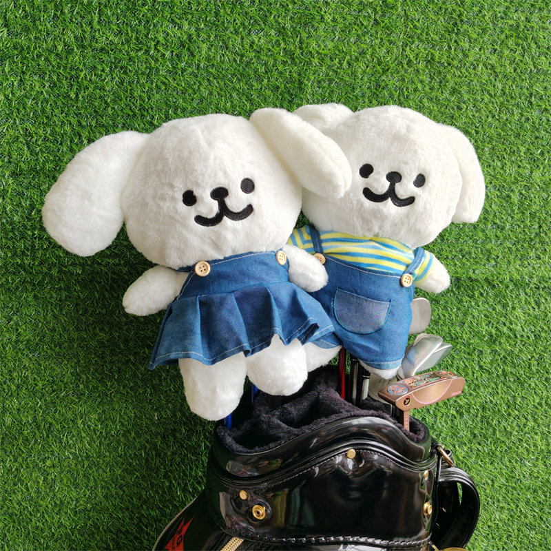 柿子椒熊高尔夫球杆套一号木帽套线条狗木杆头保护套高尔夫配件