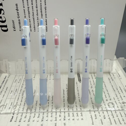 爱好时间沙漏按动中性笔解压