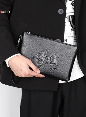 新款钱包男士手拿包夹包长款拉链大容量男手包men's clutch bags