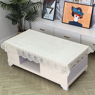 米色印花茶几桌布防水餐桌布防尘网红茶几布正方麻将桌盖布长方形