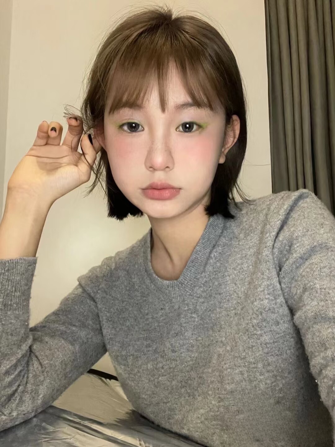 【大宇推荐】高品质爱心100纯羊毛小V领套头针织衫毛衣男女同款