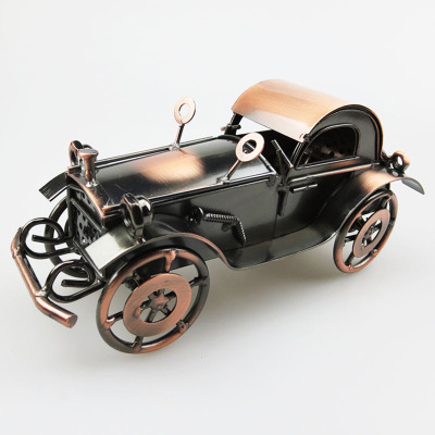 铁皮老爷车摆件柜子客厅高级感稀奇古怪的酒柜电视柜上的装饰品