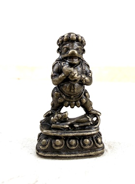 黄铜独勇大威德金刚菩萨寸佛吊坠 藏式密宗小佛像挂件随身口袋佛