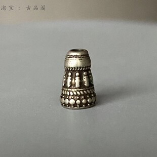 藏式利马铜古朴大磨损白铜三通佛塔配饰配件西藏特色民族风弟子珠