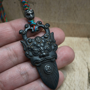 藏式玄铁手工天铁托甲神兽兹巴札金刚杵挂件吊坠文玩寒铁随身配饰