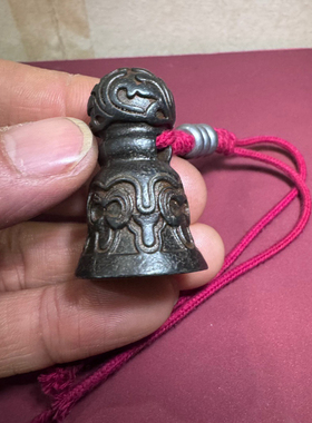 黑包浆藏式寒铁文玩隔珠复古天铁印章特色民族风吊坠挂件背云配饰