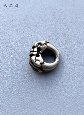 10mm藏式手工白利马铜佛珠卡子隔片配饰百搭经典双头龙扣配珠散珠