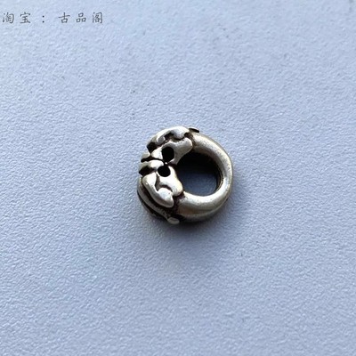 10mm藏式手工白利马铜佛珠卡子隔片配饰百搭经典双头龙扣配珠散珠