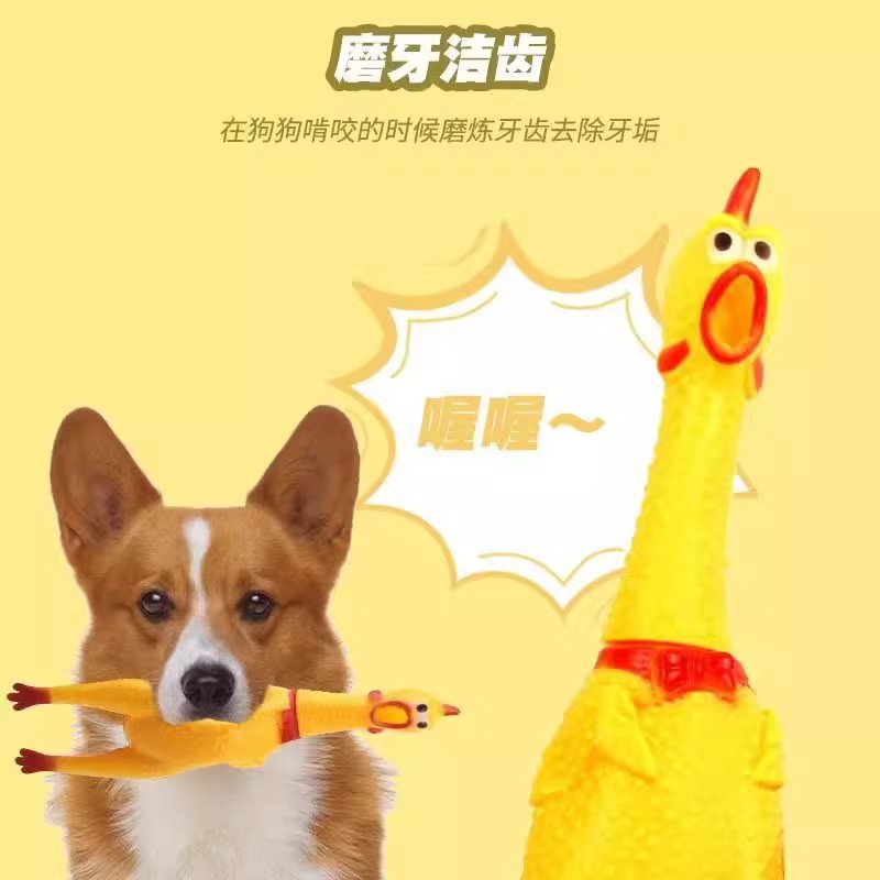 惨叫鸡尖叫鸡玩具鸡解压发声怪叫鸡绝望会叫的战斗鸡狗狗耐咬
