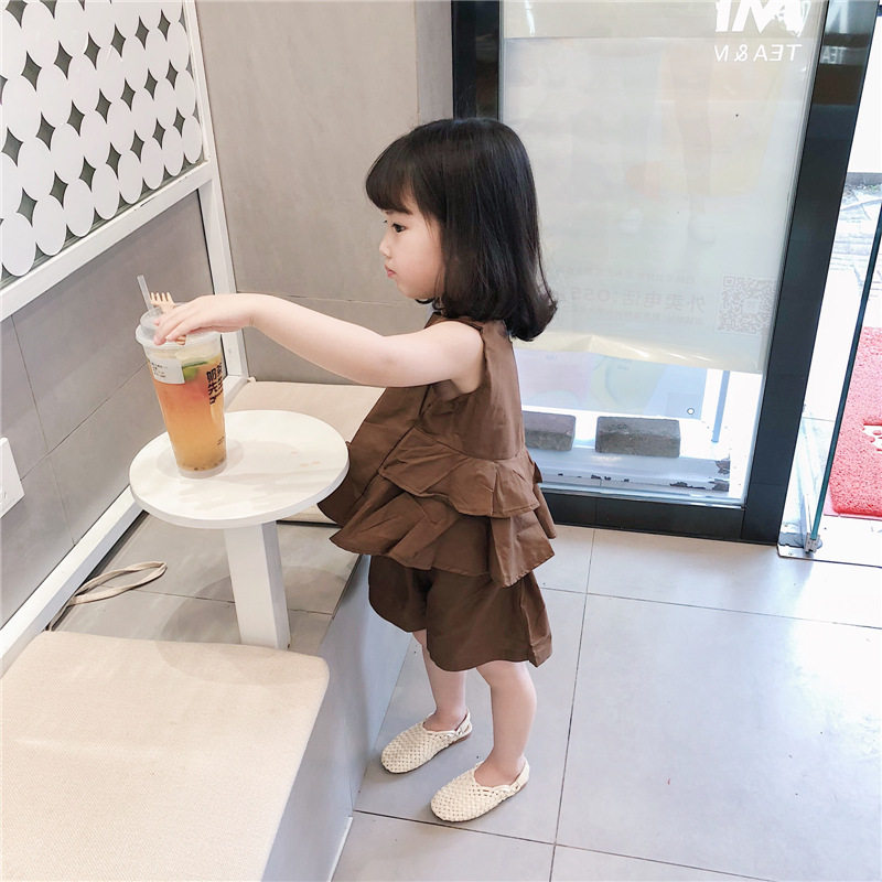 韩国童装夏季新款婴幼儿童衣服1-2-3-4-5岁女童无袖套装宝宝纯棉