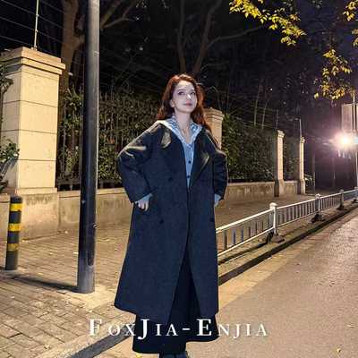 斜纹款双面羊毛大衣011