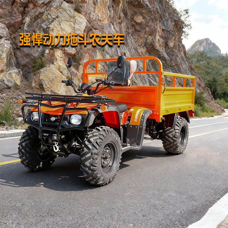 250cc全地形车ATV沙滩车越野四轮摩托农夫ATV农用拖斗带斗