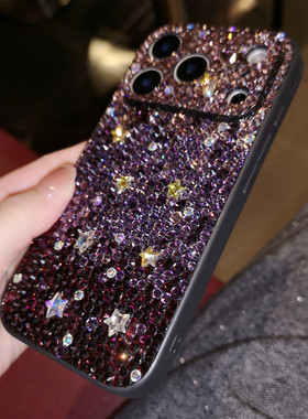 网红新款适用于iphone17pro max苹果16手机壳Air高级感15plus奢华水钻渐变色14保护套13全包精准孔防摔12女