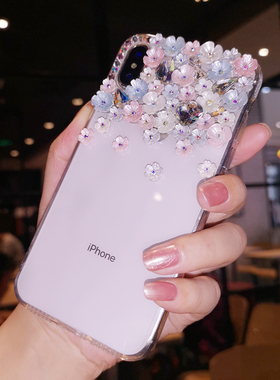 适用于iPhone17pro max苹果16手机壳13清新花朵简约透明Air保护套15plus全包防摔12女14